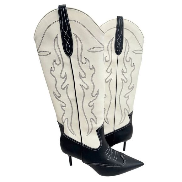 INC International Concepts Boots Western Style Knee High Size 9 Pointed Toe NEW - Picture 7 of 9